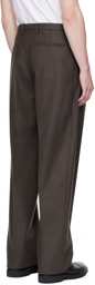 ZEGNA Brown Pleated Trousers