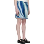 Casablanca Blue 'The Art Of The Serve' Silk Shorts