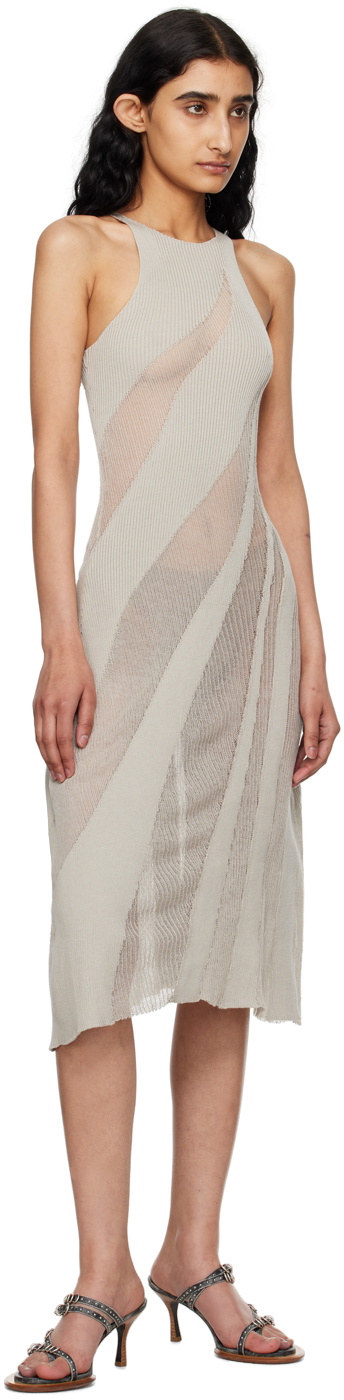 Isa Boulder SSENSE Exclusive Gray Walking Midi Dress