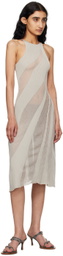 Isa Boulder SSENSE Exclusive Gray Walking Midi Dress