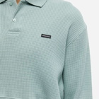 thisisneverthat Men's Waffle Polo Shirt in Light Teal