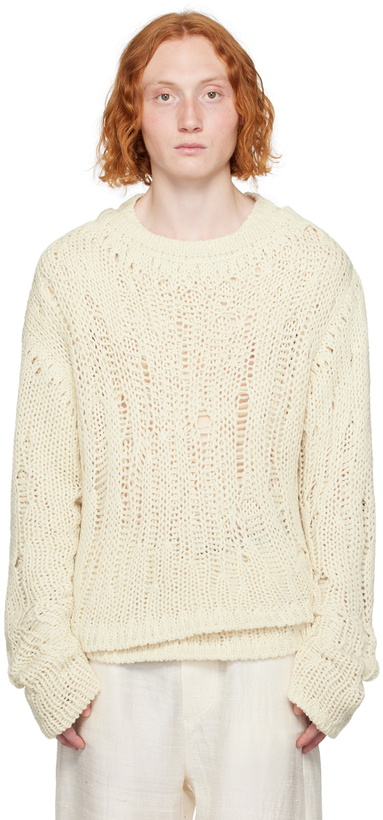 Photo: AIREI Off-White Double Layer Sweater