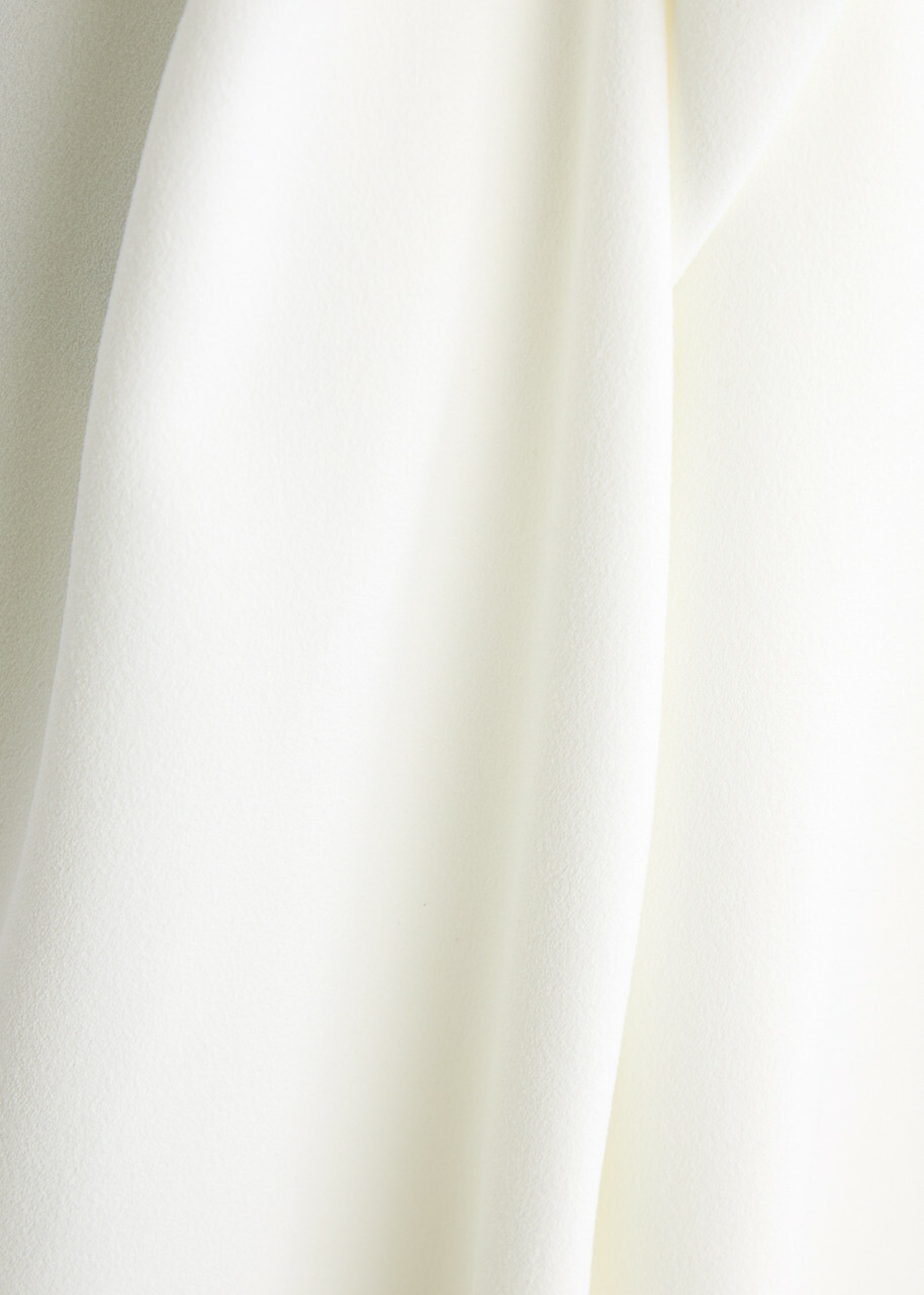 Solace London Amalie Off-the-shoulder Crepe Gown Cream