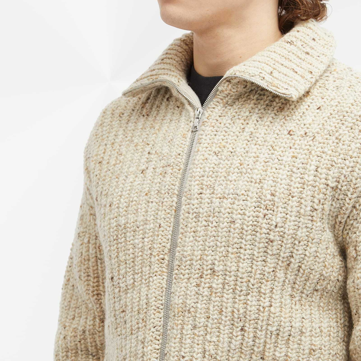 Howlin by Morrison Men's Howlin' Loose Ends Rib Cardigan in Biscuit