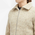 Howlin by Morrison Men's Howlin' Loose Ends Rib Cardigan in Biscuit