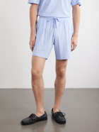 Frescobol Carioca - Augusto Terry Cotton and Linen Blend Shorts - Blue