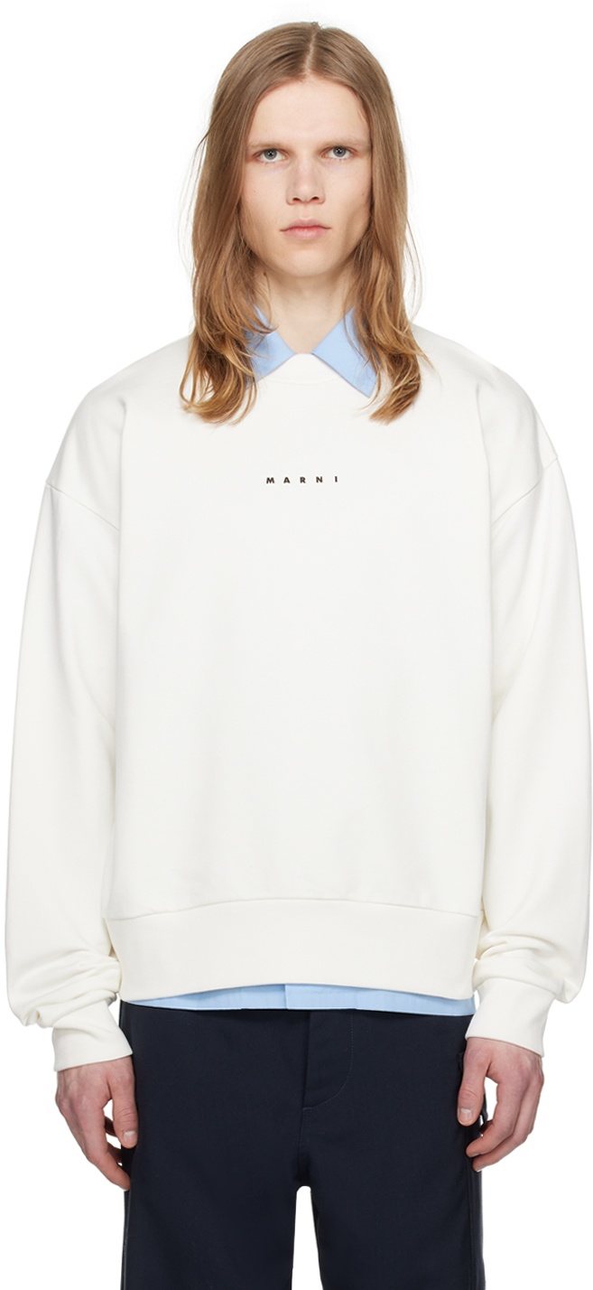 Photo: Marni White Printed Sweatshirt
