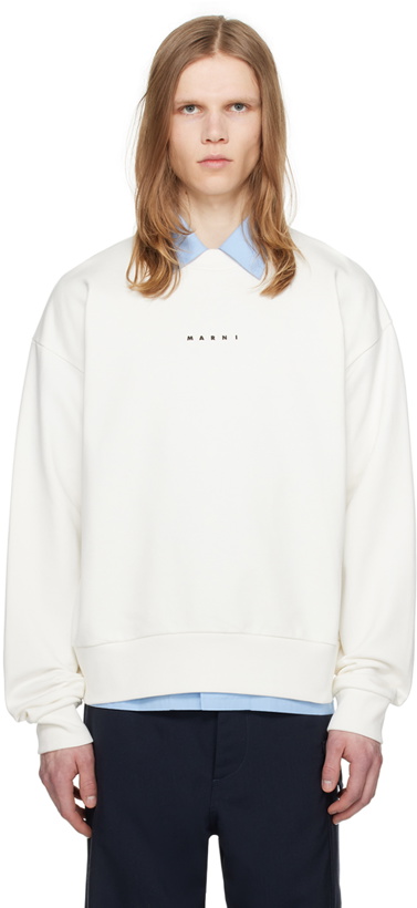 Photo: Marni White Printed Sweatshirt
