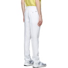 Boss White Linen Crigan3-D Trousers