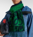Loewe Anagram wool and cashmere scarf