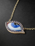 Lito - Petit Bleu Gold, Enamel, Sapphire and Diamond Necklace