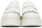 Santoni White Pamela Loafers