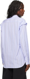 Comme des Garçons Shirt Blue Stripe Poplin Shirt