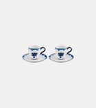 Aquazzura Casa Jaipur set of 2 espresso cups and saucers