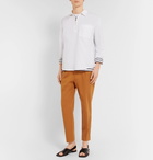 Sandro - Cropped Pleated Cotton-Gabardine Trousers - Men - Yellow