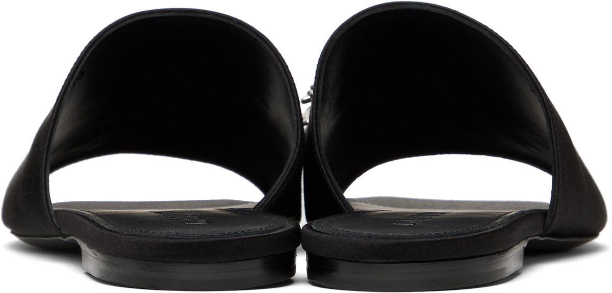 Lanvin Black Satin Sandals