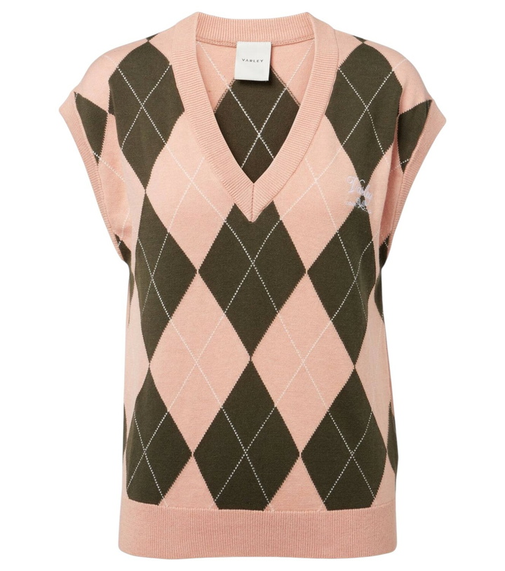 Photo: Varley Avika argyle cotton-blend sweater vest