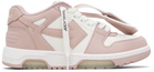 Off-White White & Pink Out Of Office Calf Leather Sneakers