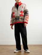Alanui - Icon Quilted Padded Wool-Jacquard Down Jacket - Neutrals