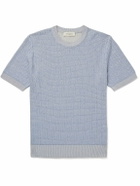 PIACENZA 1733 - Silk and Linen-Blend T-Shirt - Blue