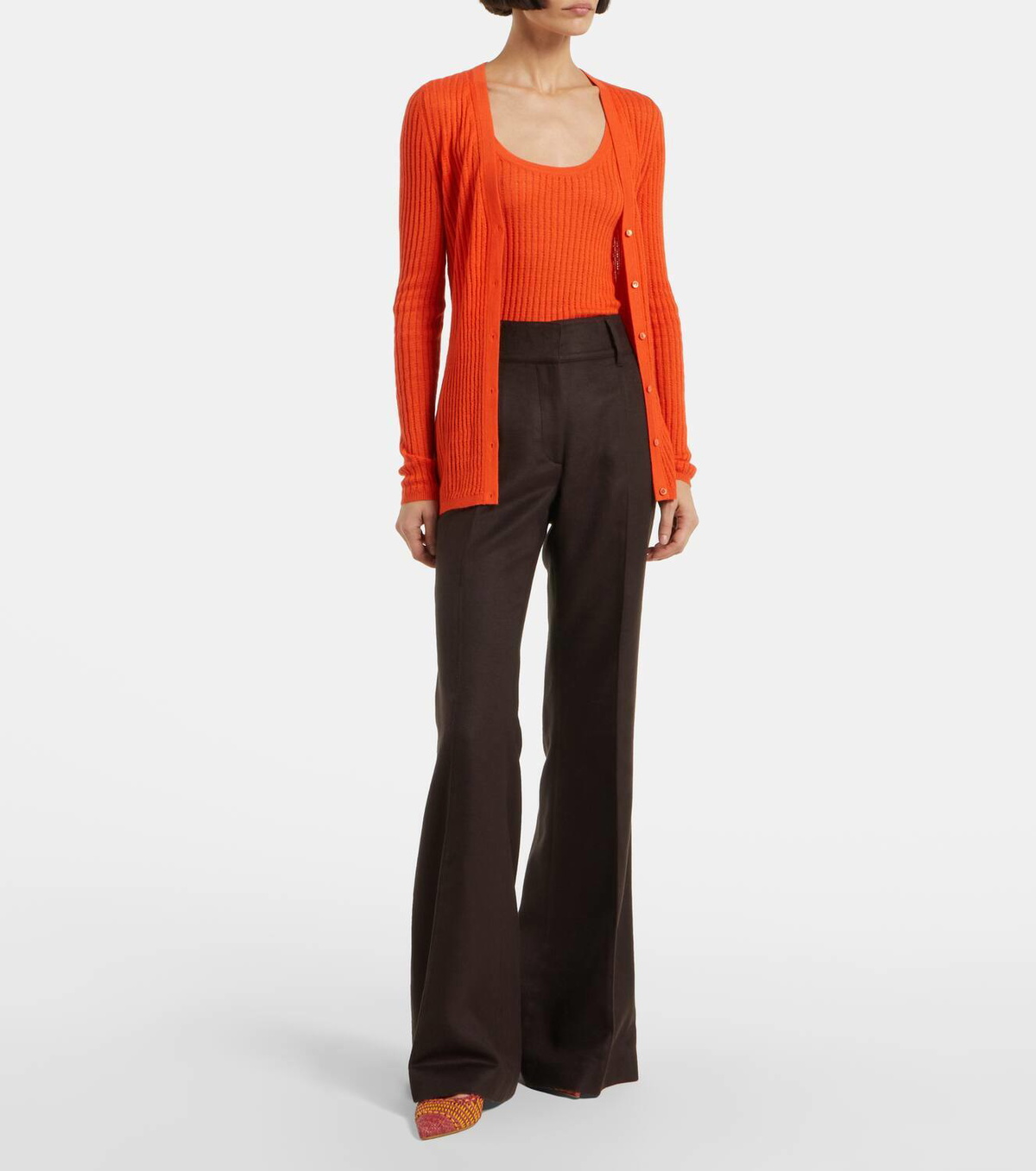Gabriela Hearst Nevin pointelle cashmere and silk tank top