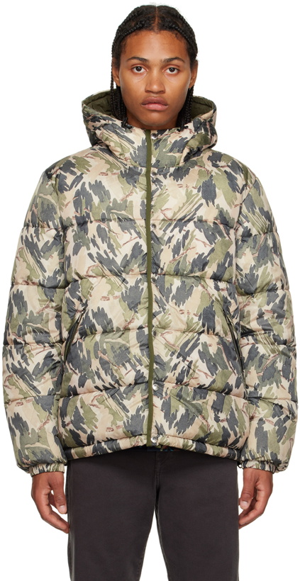 Photo: PS by Paul Smith Khaki Quilted Reversible Puffer Jacket