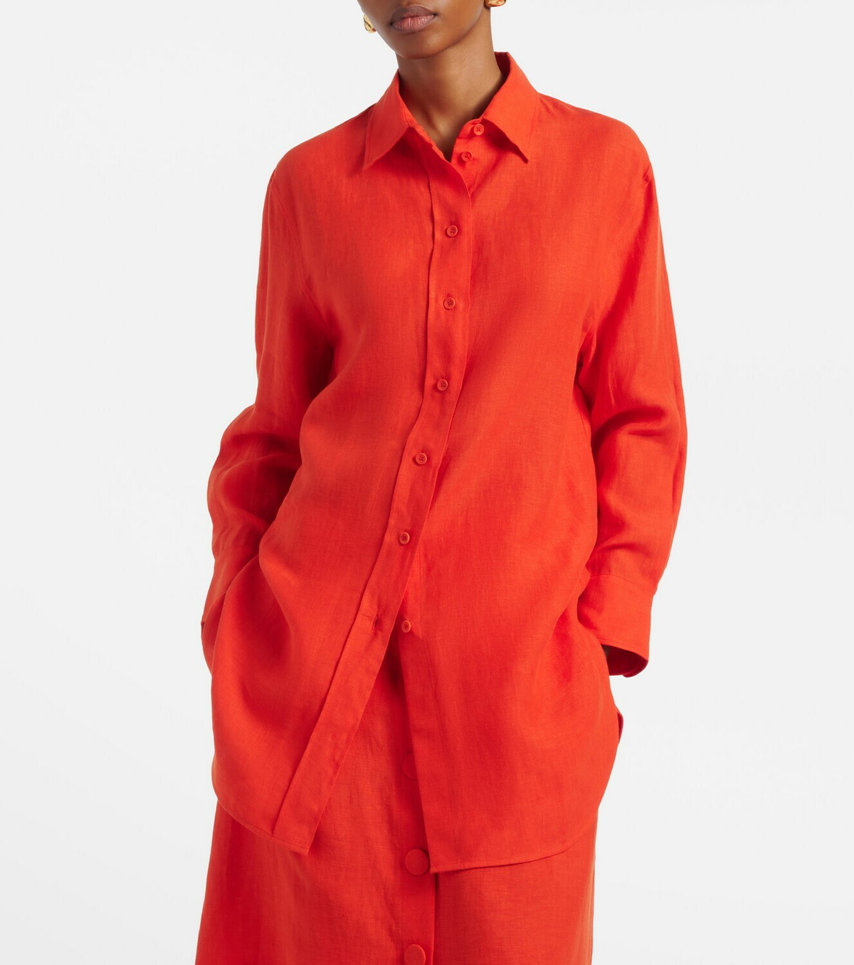 Eres Mignonnette oversized linen shirt