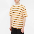 Edwin Men's Quarter Stripe T-Shirt in Orange