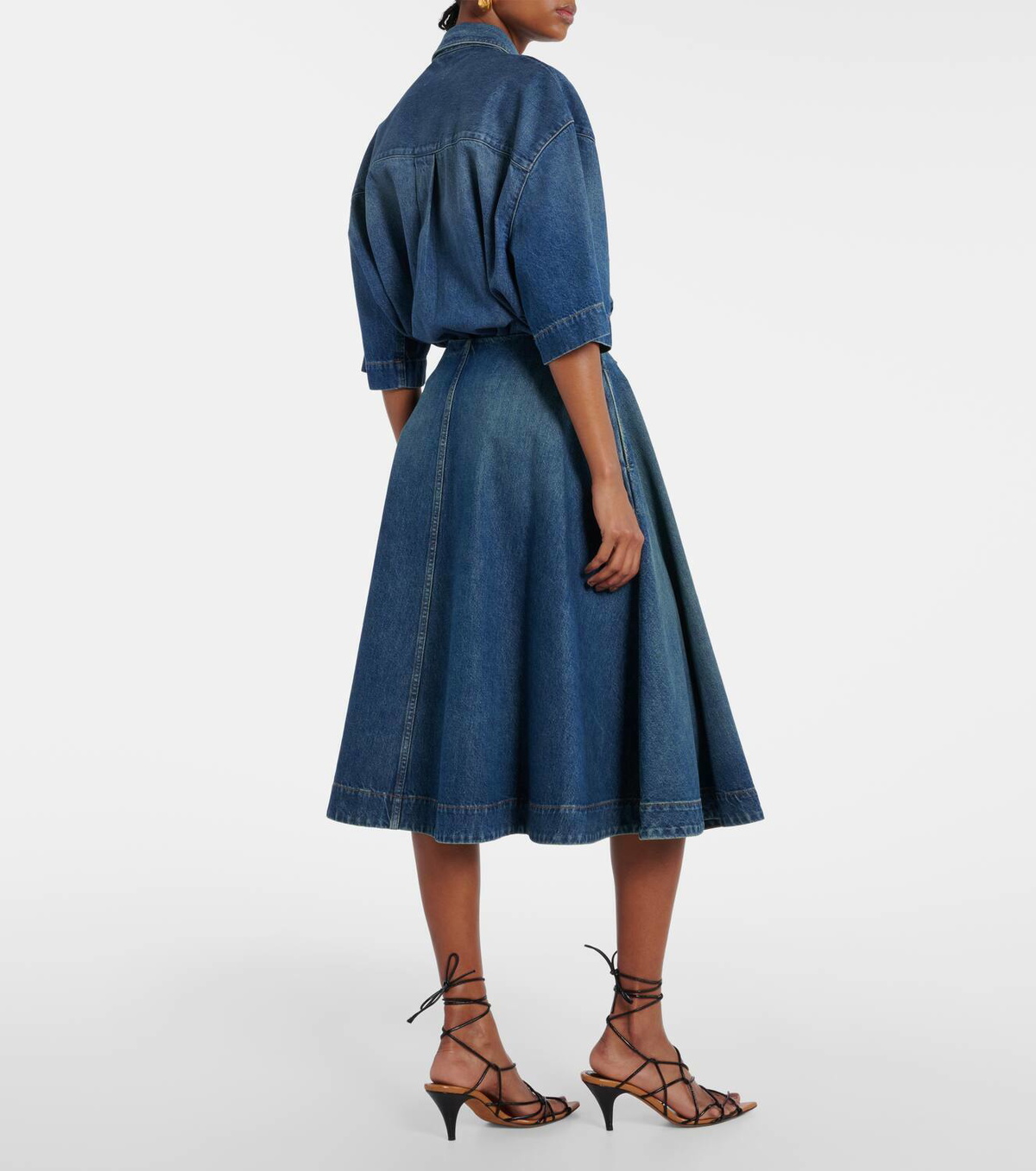 Khaite Renta denim midi skirt Khaite