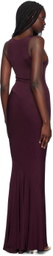 Atlein Purple Bias-Cut Maxi Dress