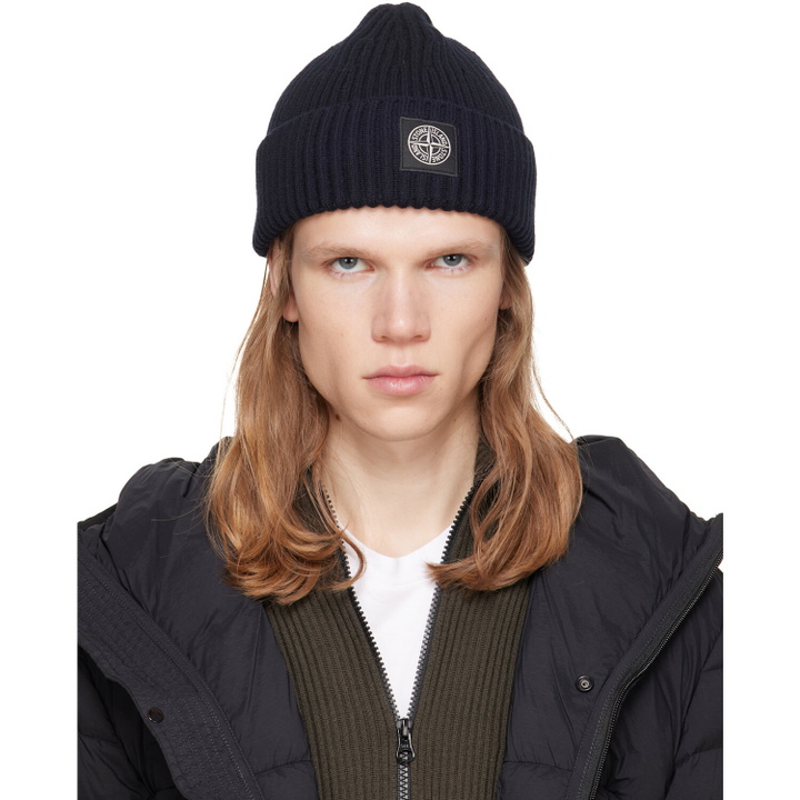 Photo: Stone Island Black N100002 Rib Wool Beanie