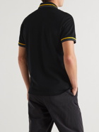 Fendi - Slim-Fit Contrast-Tipped Cotton-Piqué Polo Shirt - Black