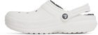 Crocs White Classic Lined Clogs