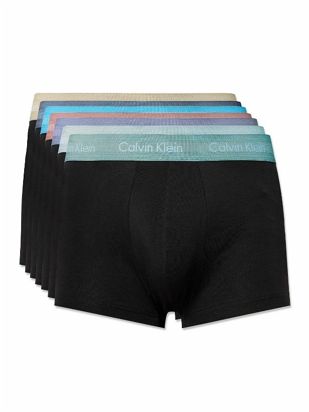 Photo: Calvin Klein Underwear - Seven-Pack Stretch-Cotton Trunks - Black