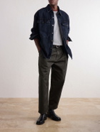 WTAPS - Straight-Leg Pleated Cotton-Twill Trousers - Green