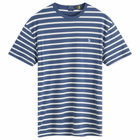 Polo Ralph Lauren Men's Stripe T-Shirt in Clancy Blue/Nevis