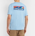 Patagonia - Logo-Print Mélange Capilene Jersey T-Shirt - Blue