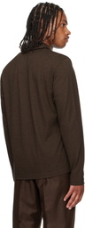 Ferragamo Brown Long Sleeve Polo