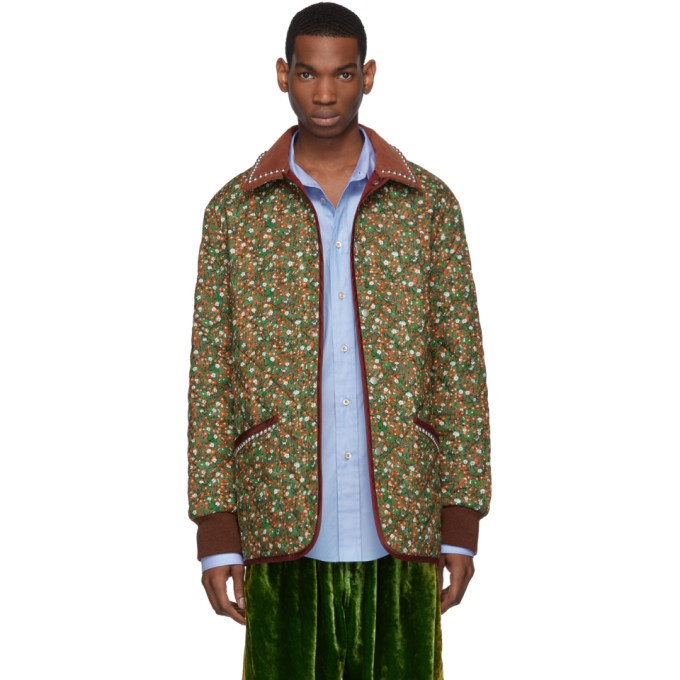 Photo: Gucci Green and Orange Flower Chateau Marmont Jacket