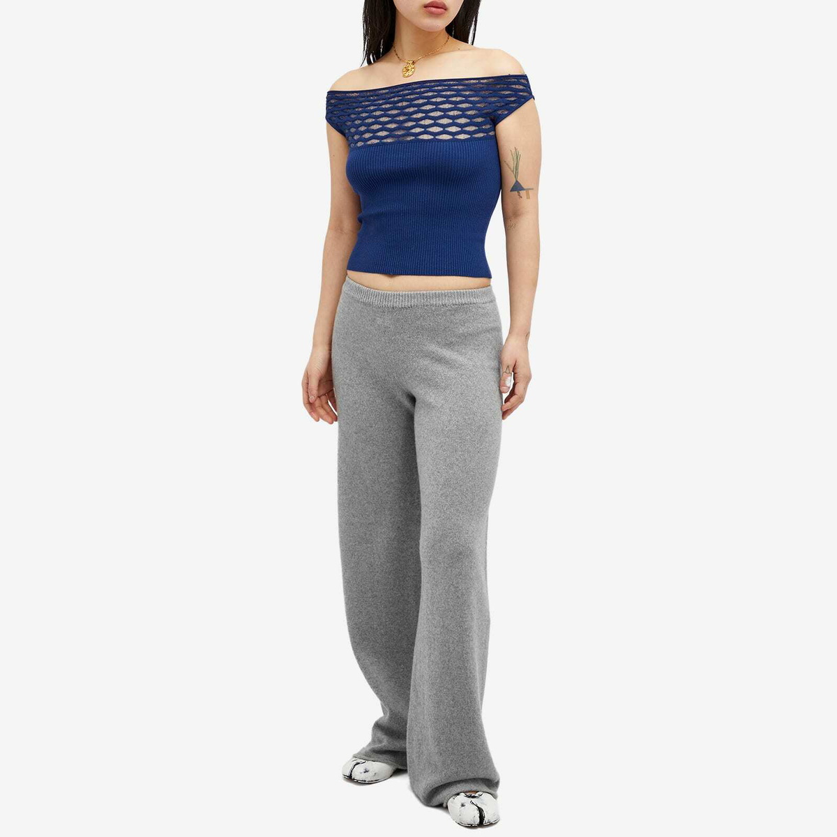 Gimaguas Women's Avenue Off Shoulder Top in Navy Gimaguas