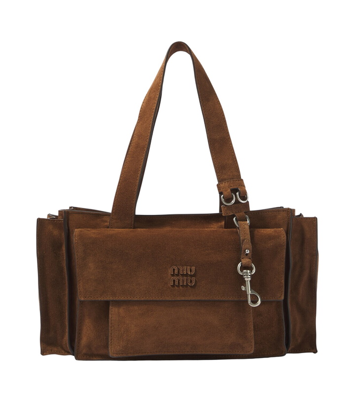 Photo: Miu Miu Utilitaire suede tote bag