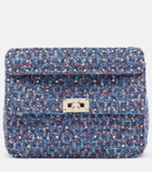 Valentino Garavani Rockstud Spike Medium tweed top-handle bag