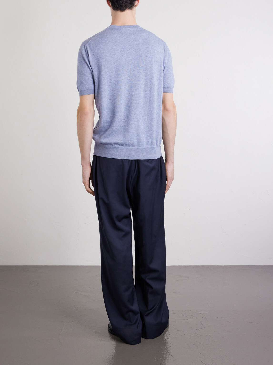 Altea - Maglia Cotton and Cashmere-Blend T-Shirt - Blue