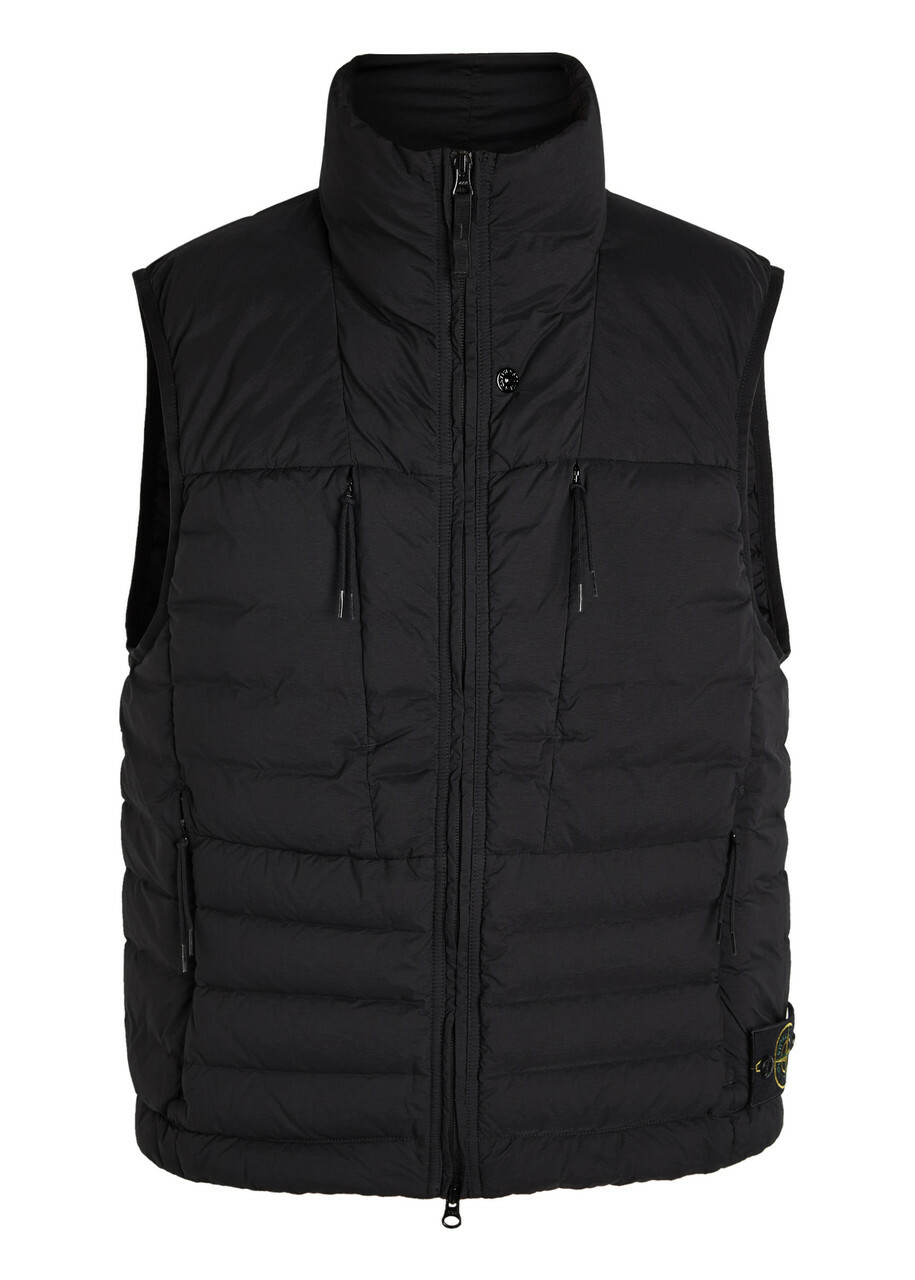 ストーンアイランド　Ghost O-Ventile ダウンベスト　ブラック　M Stone Island Sleeveless Realdown Jacket O Ventile® Stone