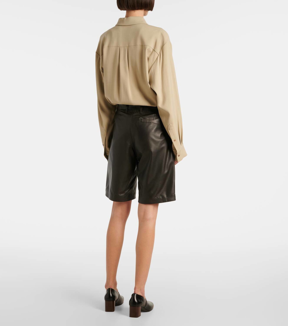 Lemaire Leather shorts