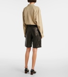 Lemaire Leather shorts