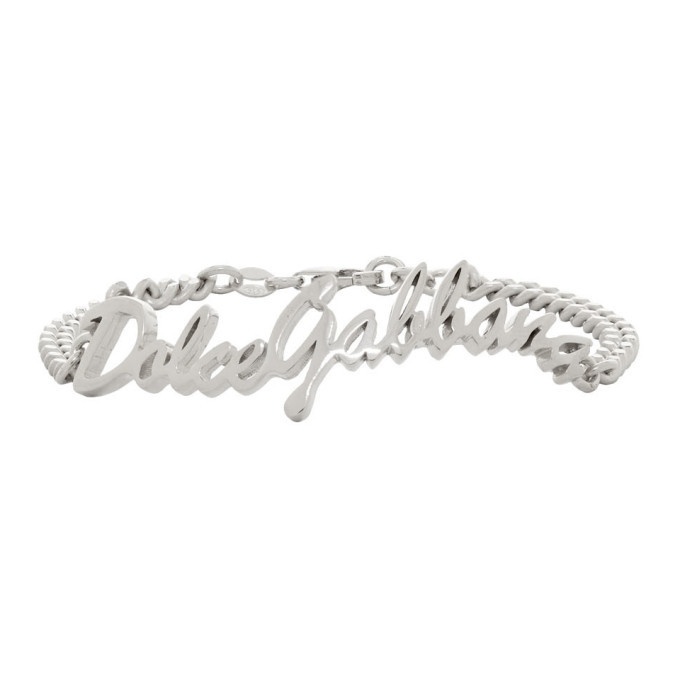Photo: Dolce and Gabbana Silver Logo Bracelet