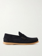 Mr P. - Leo Suede Penny Loafers - Blue