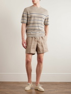 Loro Piana - Arizona Straight-Leg Linen Bermuda Shorts - Brown