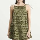 Damson Madder Women's Leili Ruffle Mini Dress in Olive